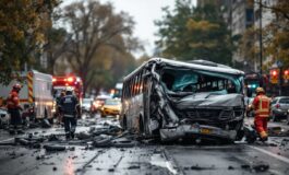 Pullman coinvolto in un incidente stradale a Cortona