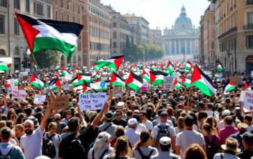 corteo gaza roma