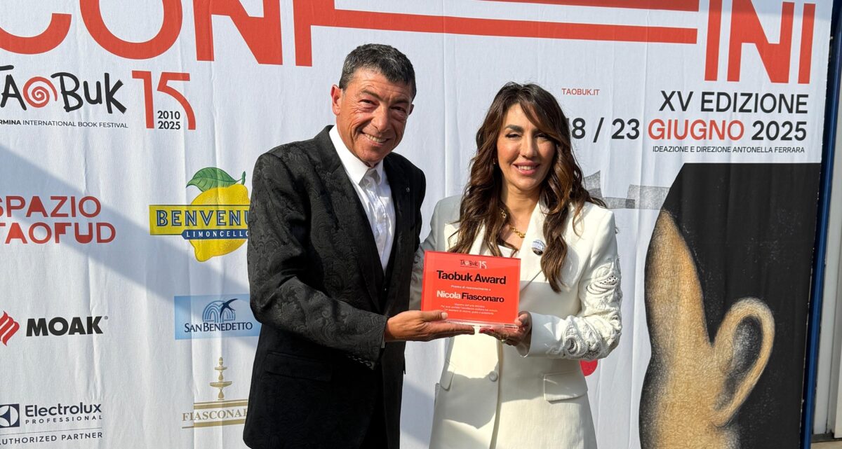 Nicola Fiasconaro insignito del Taobuk Award 2025: “Eccellenza siciliana che parla al mondo”