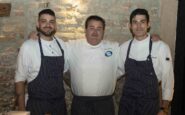 gennaro esposito con raffaele iasevoli executive chef e il pastry chef raffaele santoro