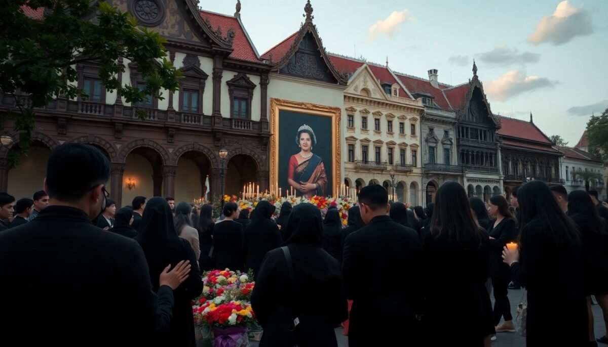 Il lutto per la regina madre Sirikit in Thailandia