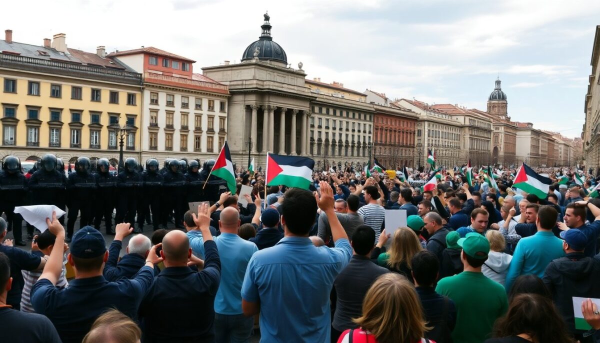 Tensione e disordini a Torino: il corteo pro-Palestina sotto i riflettori