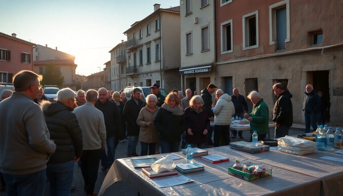 Terremoto in Irpinia: Punti di Accoglienza Attivi a Montefredane per i Sopralluoghi e il Supporto alla Popolazione
