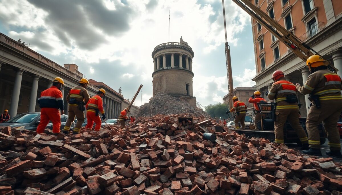 Crollo alla Torre dei Conti a Roma: Aggiornamenti sulle Operazioni di Soccorso in Corso