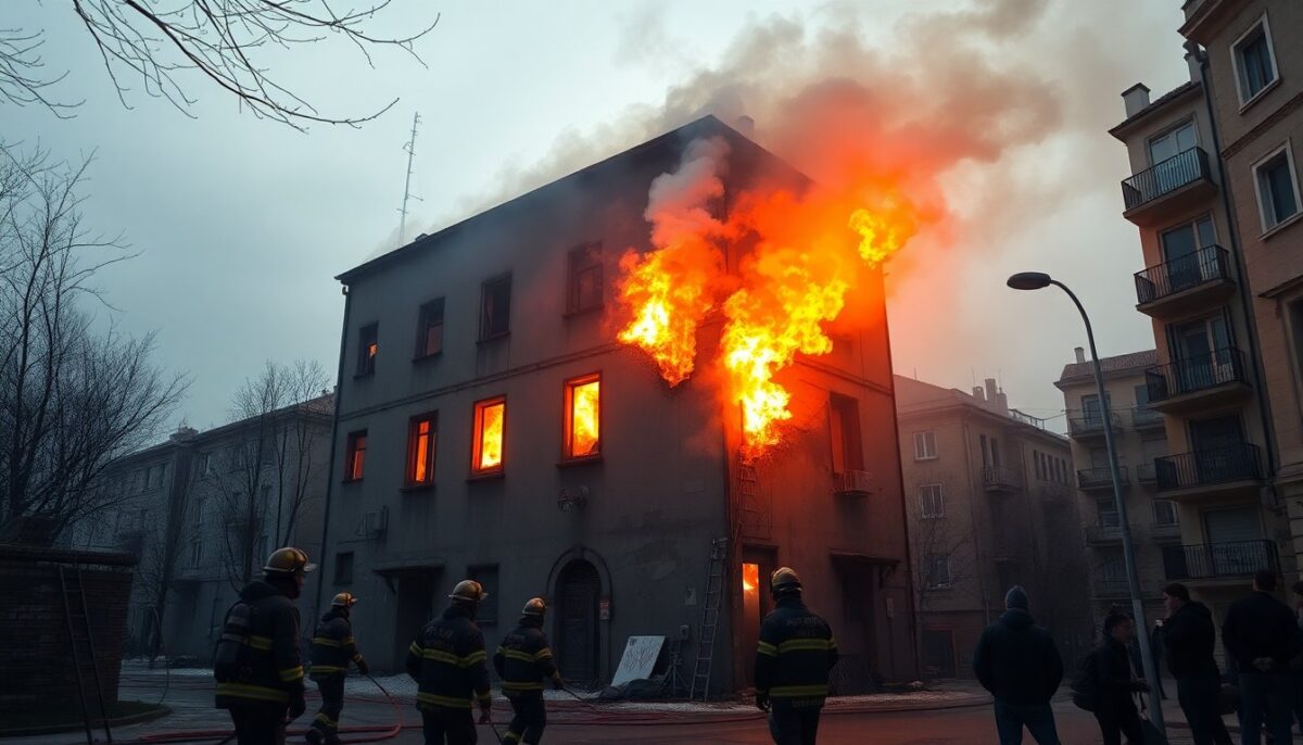 Incendio in un edificio occupato a Roma: grave ferito e intervento dei soccorsi