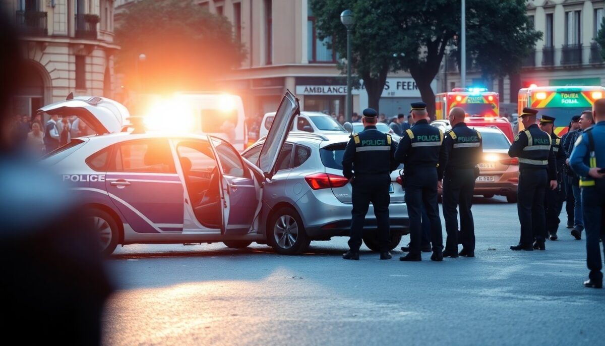 Incidente a Roma: scontro tra volante di polizia e auto in fuga con feriti
