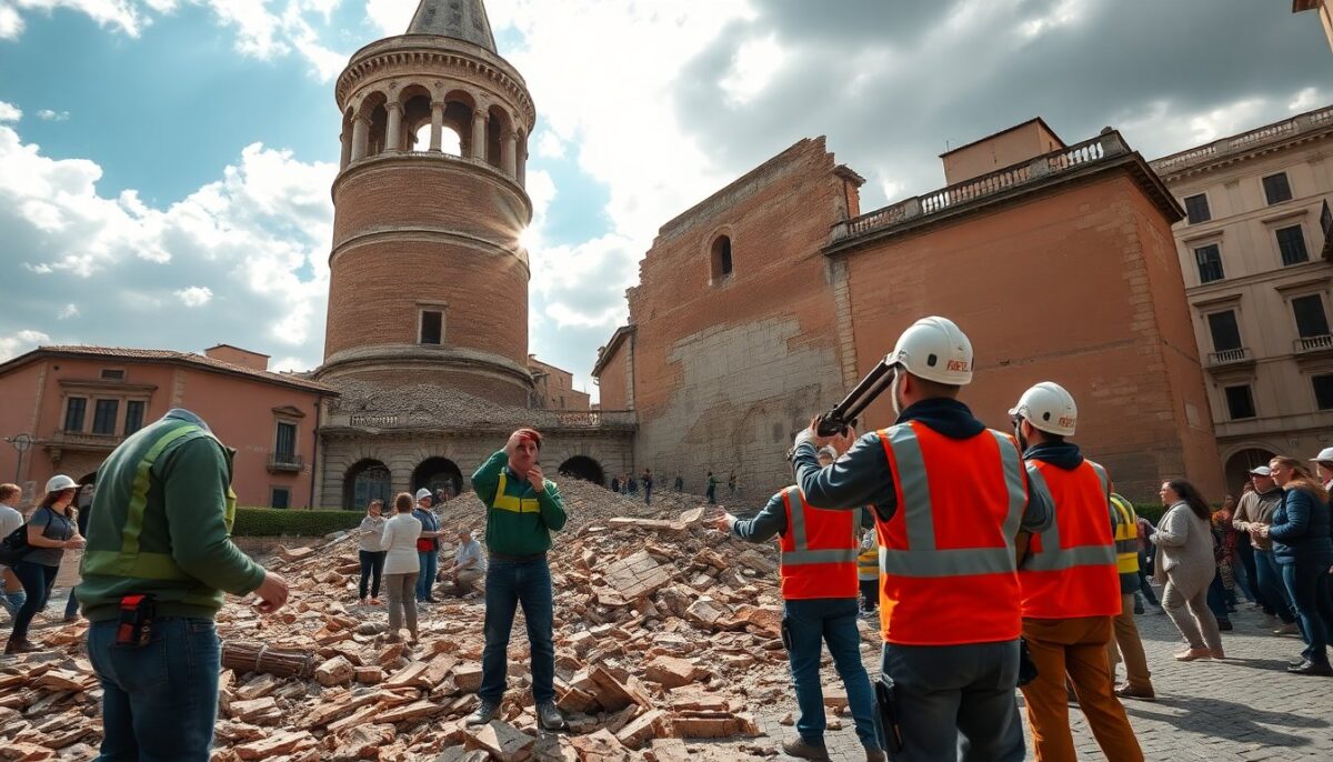Incidente alla Torre dei Conti di Roma: Lavori di Restauro Sotto Shock