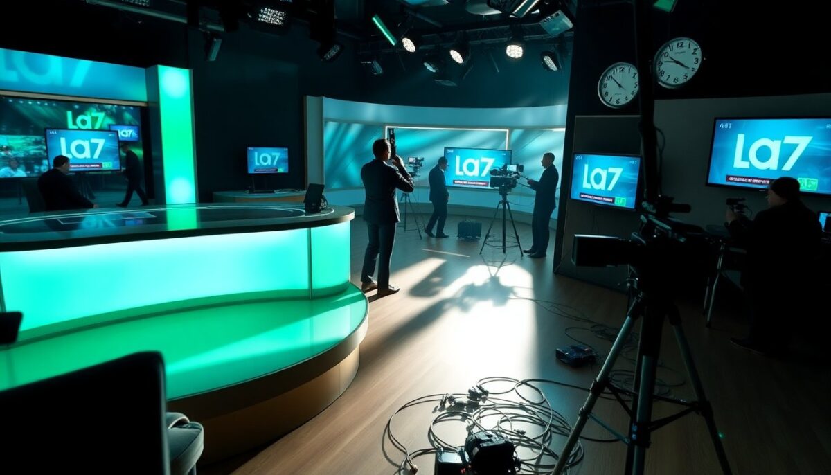 Mentana affronta un imprevisto durante il tg della sera su La7