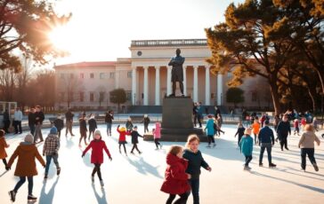 pesaro polemiche sulla pista di pattinaggio attorno alla statua di pavarotti 1764241127 364x230