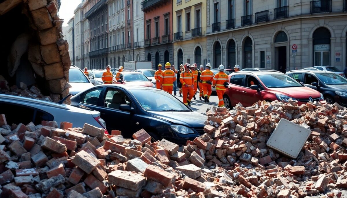 Crollo a Napoli in zona Arenaccia: sul posto vigili del fuoco e 118