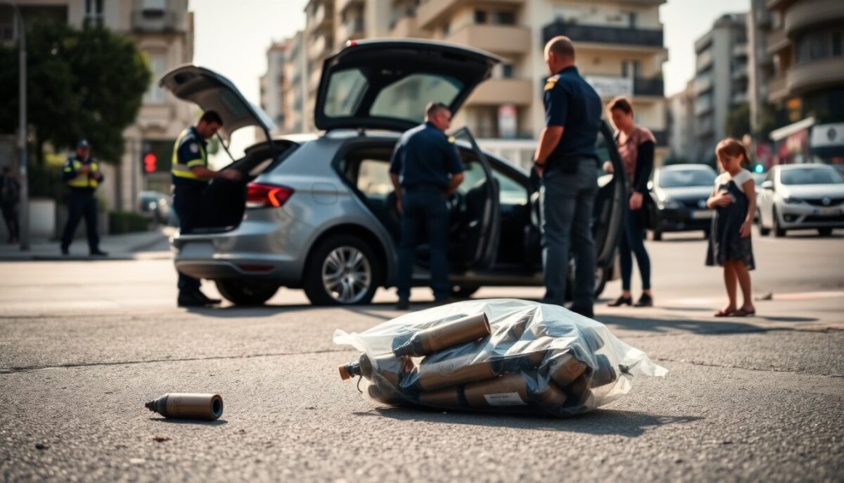 Genitori Arrestati con Ordigni Esplosivi in Auto: La Sicurezza dei Figli a Rischio