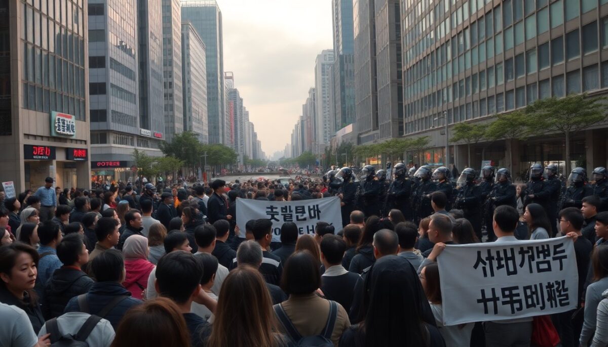 Impatto della legge marziale in Corea del Sud e nel mondo