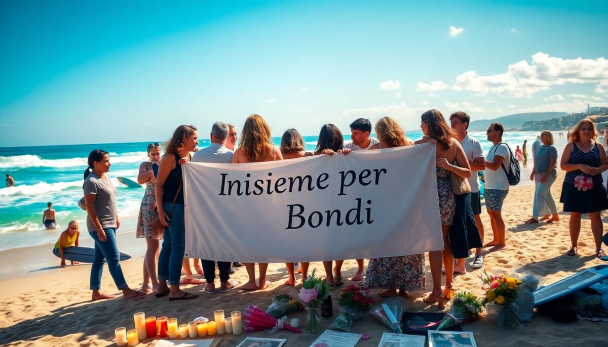 La comunità di Bondi Beach si unisce nella solidarietà dopo la sparatoria