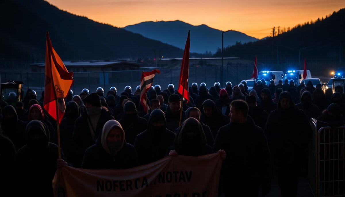 Tensioni al cantiere di Chiomonte: i No Tav scatenano la protesta