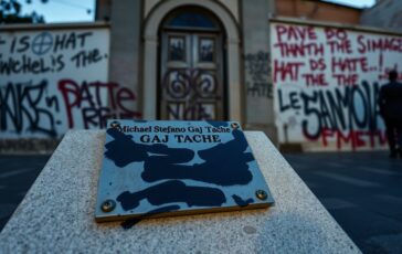 vandali colpiscono la sinagoga di monteverde a roma un atto di antisemitismo da condannare 1764649669 364x230