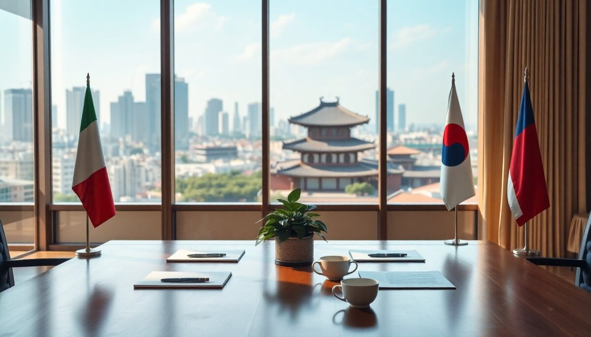 Giorgia Meloni in Corea del Sud: Incontro Cruciale con il Presidente Lee