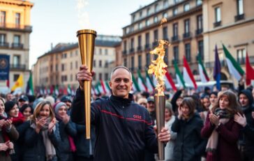 larrivo della fiamma olimpica a bologna marco belinelli celebra un momento storico 1767740202 364x230