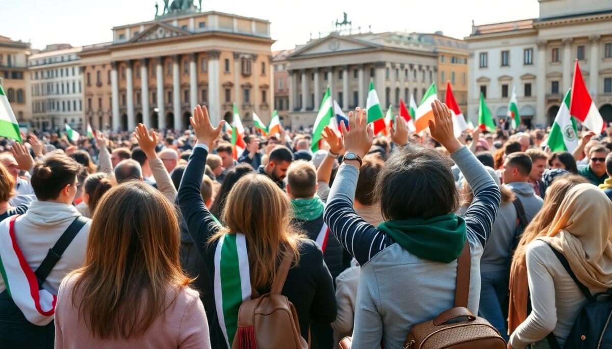 Manifestazione a Roma per il sostegno al popolo iraniano: Uniti per la libertà