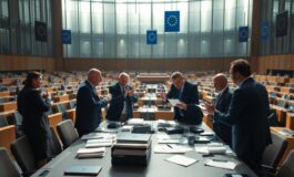 parlamento europeo rinvia la decisione sullaccordo commerciale con gli stati uniti 1769479733 265x160