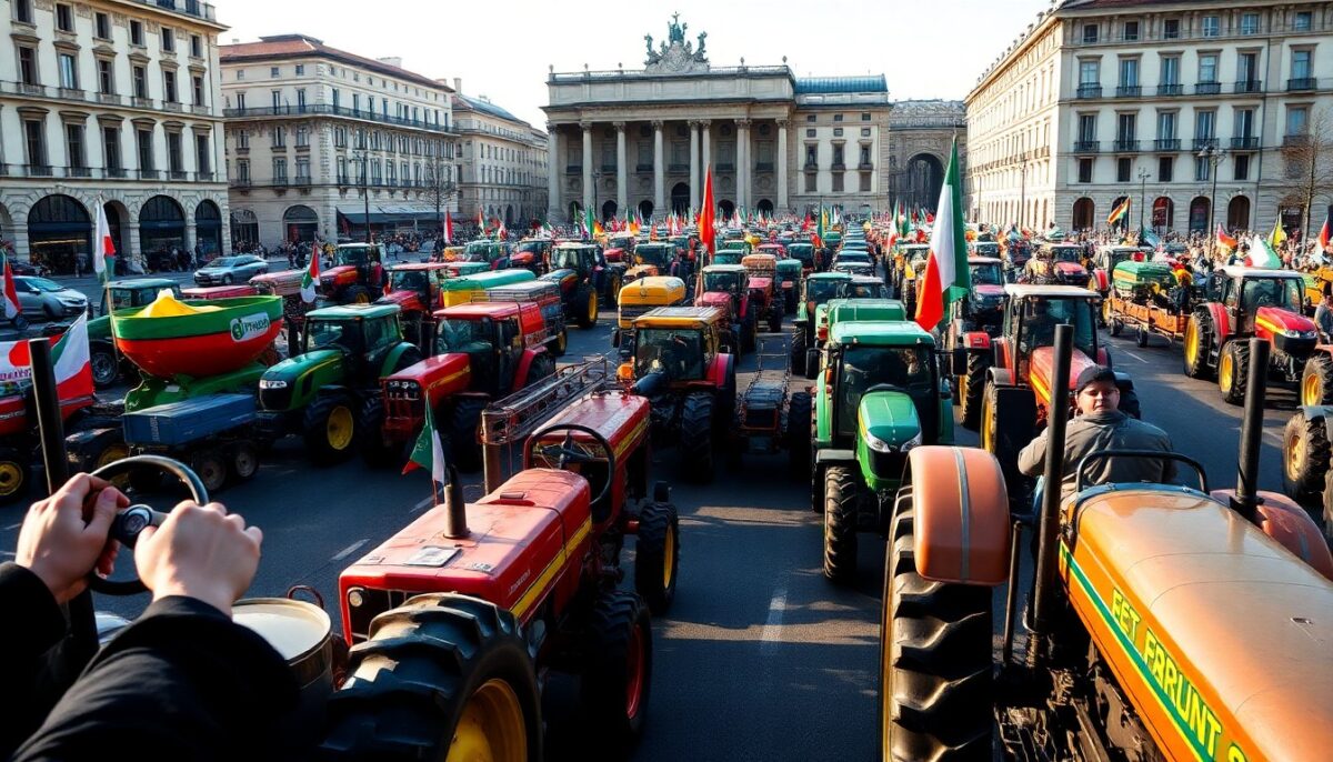 Proteste degli Agricoltori a Milano: Opposizione al Trattato Mercosur