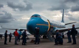 trump affronta problemi tecnici con lair force one durante il viaggio a davos 1768996304 265x160