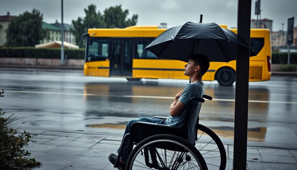 Giovane disabile abbandonato sotto la pioggia da un autista a Vicenza: una storia di speranza e resilienza
