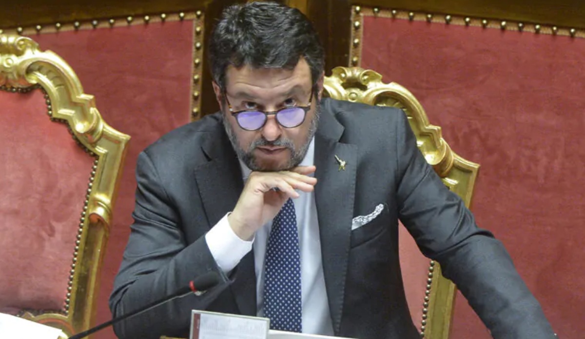 Matteo Salvini ospite di Lilli Gruber a "Otto e Mezzo: lo show del ministro
