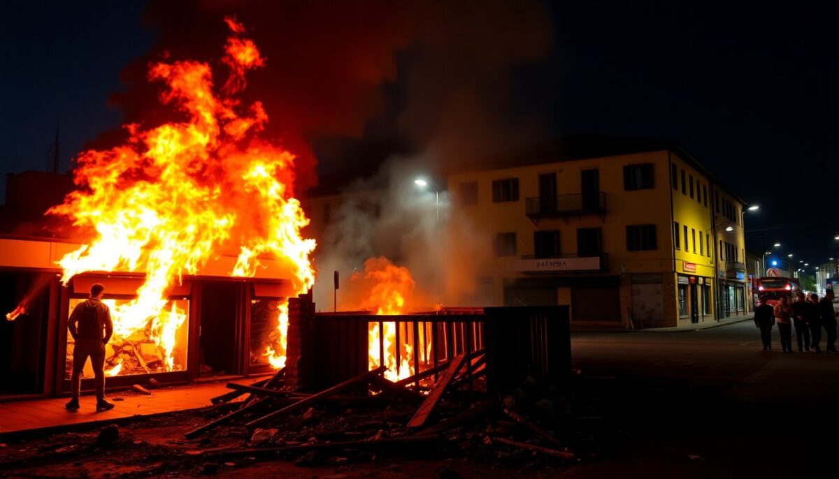 Incendio Devastante a Soveria Mannelli: Negozi Distrutti e Famiglie Evacuate