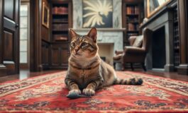 larry compie 15 anni di servizio a downing street simbolo di stabilita 1771204237 265x160