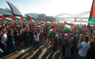 proteste pro palestina in australia durante la visita di isaac herzog 1770646139