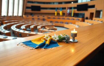 quarto anniversario dellinvasione zelensky parla al parlamento europeo e solleva questioni politiche e finanziarie 1771876681 364x230