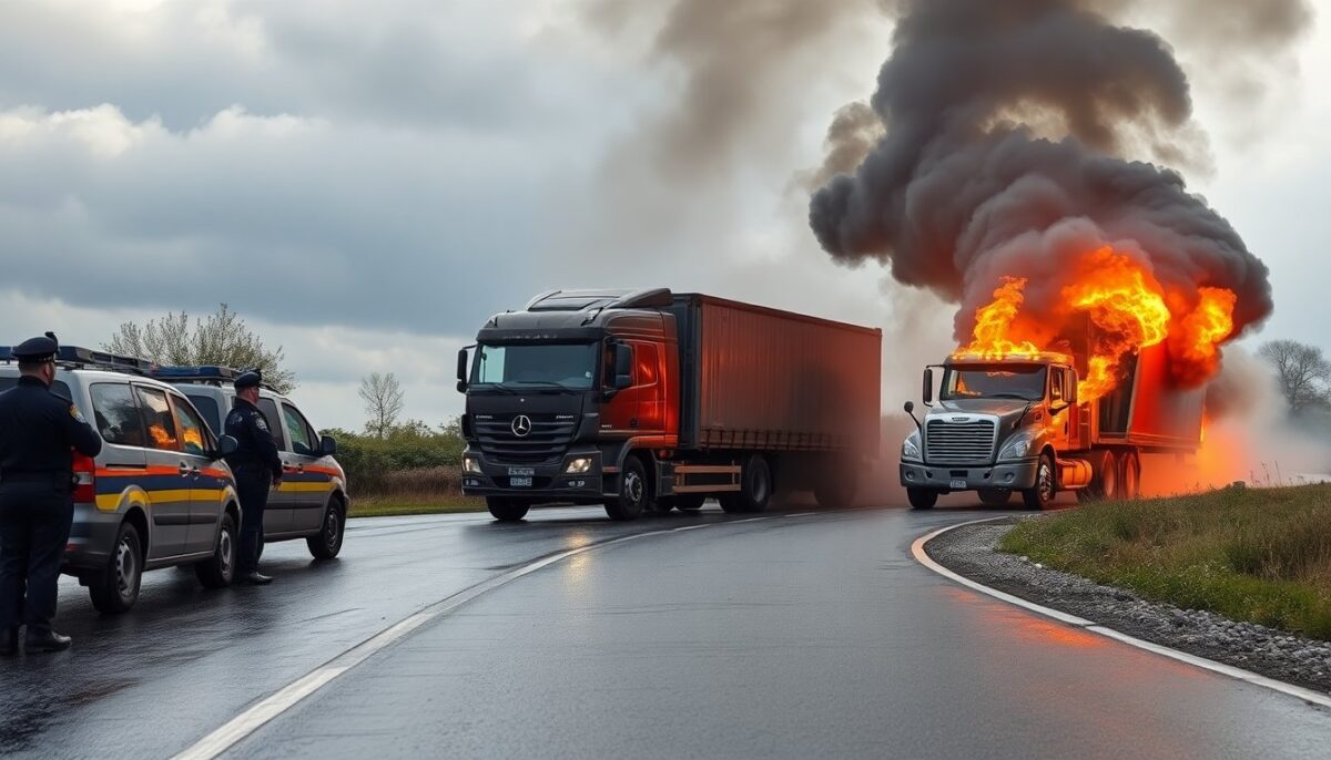 Assalto a portavalori sulla statale, auto in fiamme e sparatoria: scene da far west