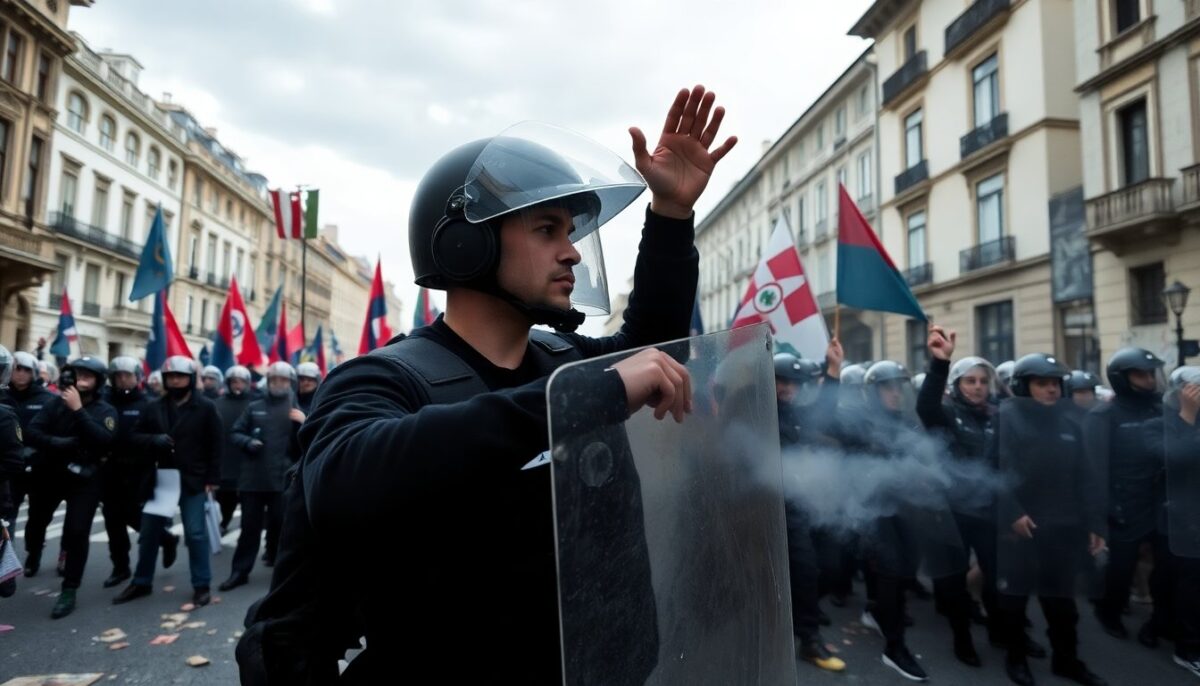 Torino: Arresto di Angelo Simionato per Violenza Durante la Manifestazione