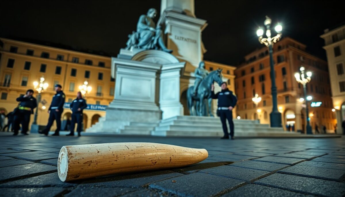 Vandalo o incidente? la zanna dello Elefantino in piazza della Minerva è stata trovata spezzata