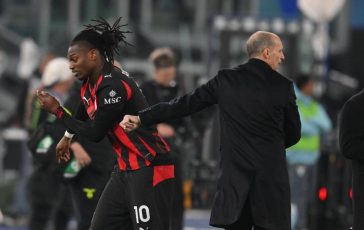 Allegri lo sostituisce Leao rifiuta labbraccio cose successo in Lazio Milan 364x230