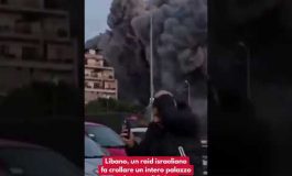 Libano un raid israeliano fa crollare un intero palazzo nel centro di Beirut 265x160