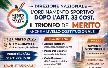 Meritocrazia Italia domani e sabato Direzione nazionale a Milano 364x230