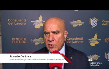 Professioni De Luca presidente CNO Consulenti Lavoro Contro linverno demografico lavoro 364x230