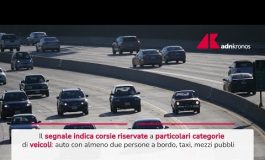 Rombo bianco su sfondo blu nuovo cartello stradale cosa significa 265x160