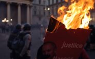 corteo a roma fiamme sui manifesti di meloni e nordio tensioni nel dibattito 1773543625