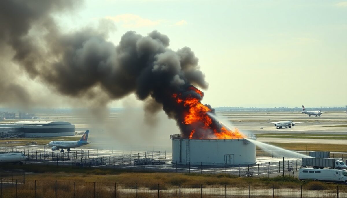Drone causa incendio vicino all'aeroporto di Dubai e sospende i voli