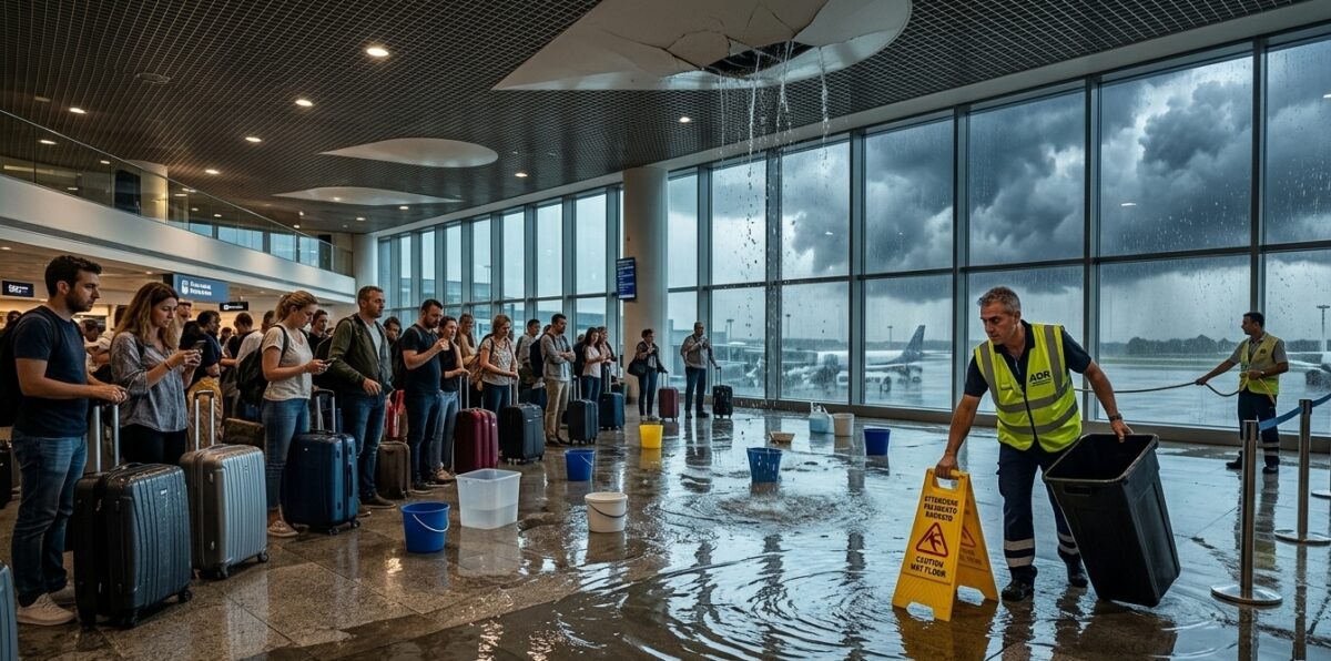 Allagamenti all'aeroporto di Roma, il video del terminal di Fiumicino diventa virale