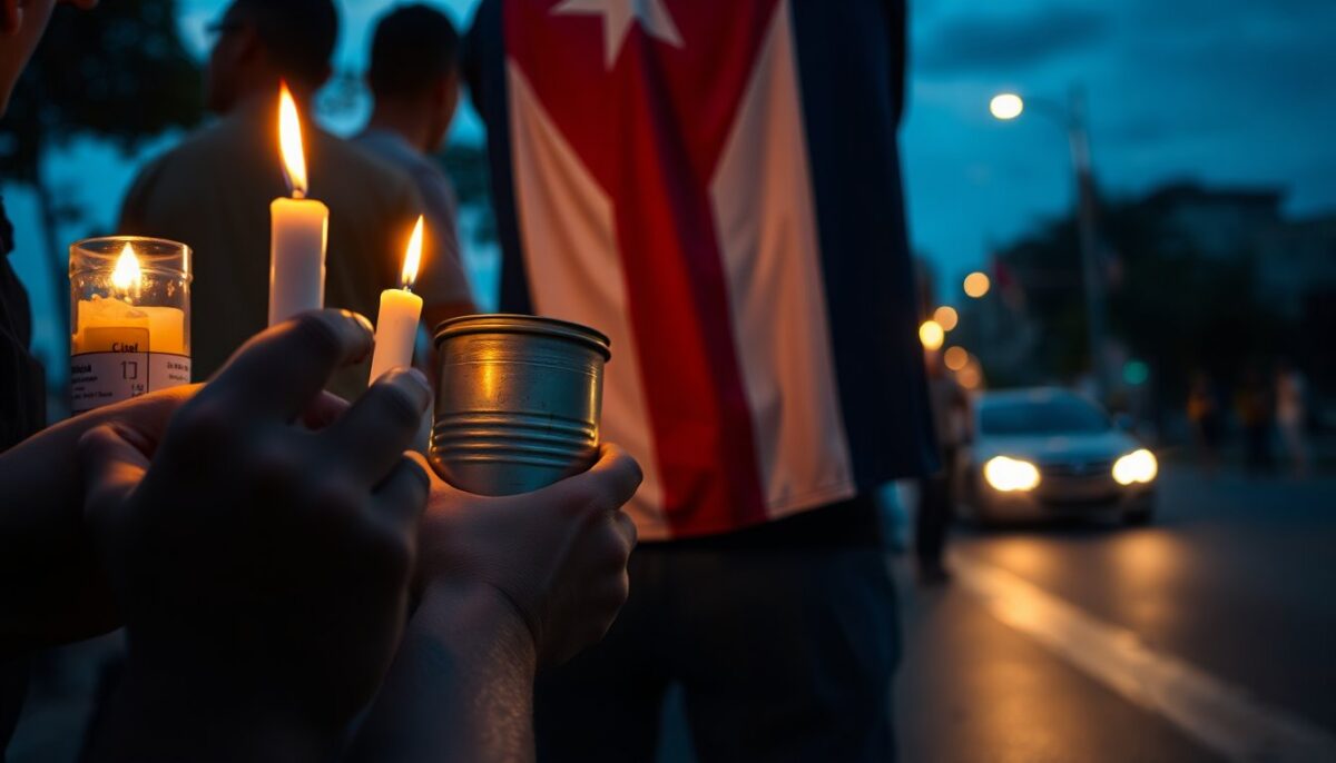 Proteste a Madrid dopo i blackout a Cuba causati dal blocco USA