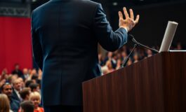 scontro a un comizio merz ribadisce il sostegno a israele dopo il intervento di un manifestante 1772845802 265x160