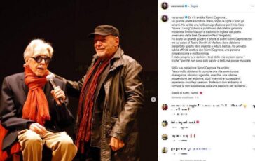 Addio a Nanni Cagnone il poeta e scrittore aveva 86 anni il post di Vasco Rossi 364x230