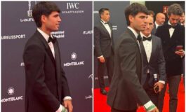 Alcaraz infortunio preoccupa Carlos con tutore al braccio a Madrid 265x160