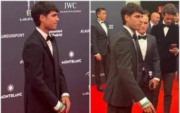 Alcaraz infortunio preoccupa Carlos con tutore al braccio a Madrid 364x230