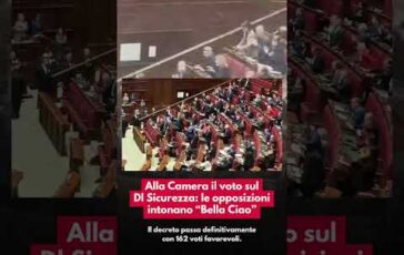 Alla Camera il voto sul Dl Sicurezza le opposizioni intonano Bella Ciao 364x230
