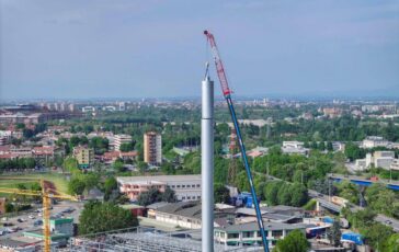 Gruppo Cap conclusa installazione camino BioPiattaforma ZeroC a Sesto S.Giovanni 364x230