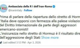 Iran Teheran Riapertura Hormuz Italia chieda stop aggressione Usa Israele 265x160